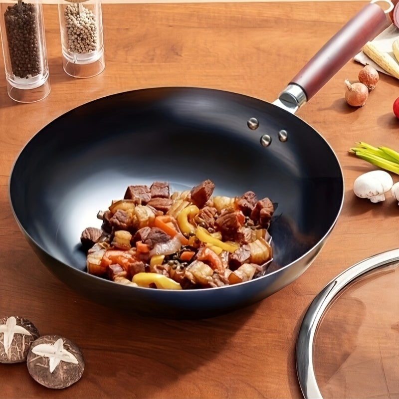 SUPOR Premium Iron Wok Non-Coated 12.6inch for Open Flame Cooking