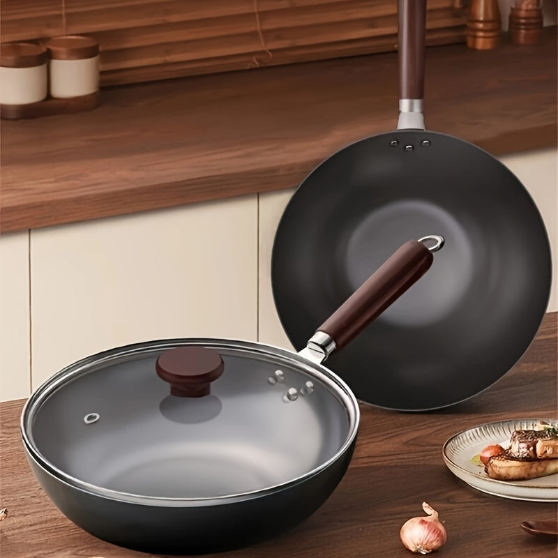 SUPOR Premium Iron Wok Non-Coated 12.6inch for Open Flame Cooking